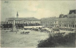 1906 Baja, Városháza, piaci árusok, üzletek