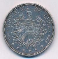 Kuba 1897. 1P Ag "Szuvenír Peso" közeli dátum, csillag a dátum vonala alatt (22,54g) T:2 p...