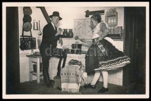 cca 1925 Bujáki konyhabelső, fotólap, 9×14 cm