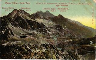 Tátra, Vysoké Tatry; Kilátás a Kis-Viszoka csúcsról / mountain (EB)