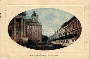 Arad, Gróf Apponyi Albert körút. Husserl M. kiadása / street