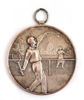 cca 1915 Tenisz vegyes páros I. helyezett érme, jó állapotban, d: 4 cm