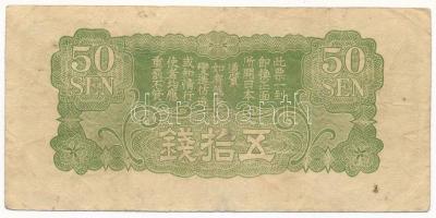 Kína / Japán megszállás 1938. 50s T:III
China / Japanese occupation 1938. 50 Sen C:F
Krause M14