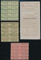 cca 1942-1945 Állami kenyérjegyválójegyek, 4 db.