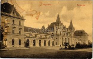 1911 Temesvár, Timisoara; pályaudvar, vasútállomás. W.L. Bp. 128. / railway station (fl)