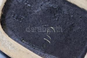 Zsolnay pirogránit váza, jelzett, lepattanásokkal, 39x33 cm