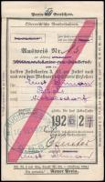 1926 Österreichische Bundesbahnen fényképes igazolvány
