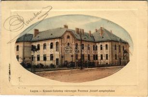 Lugos, Lugoj; Krassó-Szörény vármegye Ferenc József szegényháza. Szidon József kiadása / almshouse