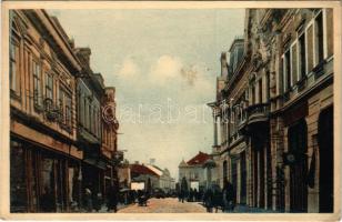 Lugos, Lugoj; Deák utca, üzletek / street, shops (EK)