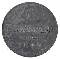 Ausztria 1849C 6kr Ag T:2- patina Austria 1849C 6 Kreuzer Ag C:VF patina Krause KM#2200