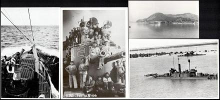 cca 1940-1960 10 db hajófotó, közte Táncsics, Zsófia stb., 7,5x13,5 cm és 19x18 cm közötti méretekbe...