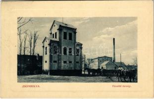 1912 Zsombolya, Hatzfeld, Jimbolia; Tűzoltó torony. W.L. Bp. 5492. / firefighters tower