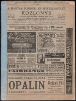 1914 A Magyar Mérnök- És Építészegylet közlönye, XLVIII. kötet 15. szám