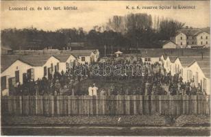 1915 Losonc, Lucenec; Cs. és kir. tart. kórház. Rusznák fényképész felvétele / K.u.K. Reserve Spital / Austro-Hungarian K.u.K. military reserve hospital, soldiers (EK)