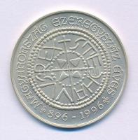 1996. Millecentenárium - Magyarország ezeregyszáz éves jelzett Ag emlékérem (6g/0.835/27mm) T:1