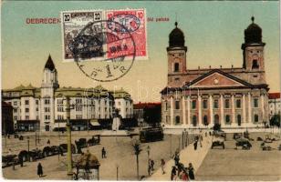 Debrecen, Püspöki palota, tér, piac, villamos