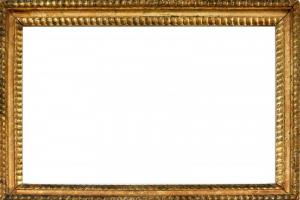 Fa képkeret, dekoratív, sarkaiban apró sérülésekkel, belső méret: 35,5×49,8 cm