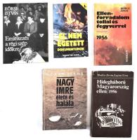 5 db könyv-El nem égetett dokumentumok; Ellenforradalom tollal és fegyverrel, Hidegháború Magyarország ellen, stb. Kötetenként változó kötésben és állapotban.