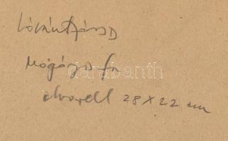 Lóránt János Demeter (1938): Magányos fa. Akvarell, papír, jelzett, hátoldalán autográf felirattal. ...