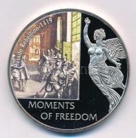 Libéria 2006. 10$ "Szabadság pillanatai - Huszita felkelés 1419" multicolor T:PP fo. Liberia 2006. 10 Dollars "Moments of Freedom - Hussite Rebellion 1419" multicolor C:PP spotted