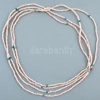 Ásvány gyöngyökből fűzött nyaklánc, jó állapotban, h: 255 cm