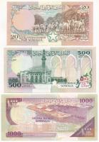 Szomália 1989. 20Sh + 1996. 500Sh + 1000Sh T:I,I- 
Somalia 1989. 20 Shilling + 1996. 500 Shilling +...