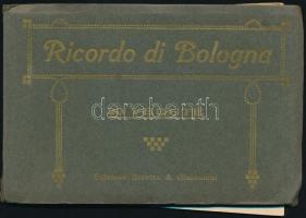 cca 1930-1950 Ricordo di Bologna. Kihajtható nyomtatott fotók papír tokban, 10x15 cm