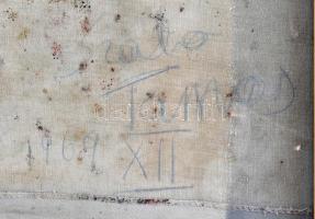 Szabó Tamás (1952-): Balázs János (1905-1977) festőművész konyhája, 1969. Olaj, vászon, jelzett a há...