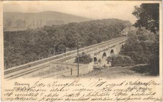 1902 Pozsony, Pressburg, Bratislava; Vörös híd, vasúti híd / Rote Brücke / railway bridge (EK)