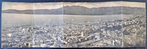 1917 Fiume, Rijeka; 5 részes kihajtható panorámalap / 5-tiled folding panoramacard (r)