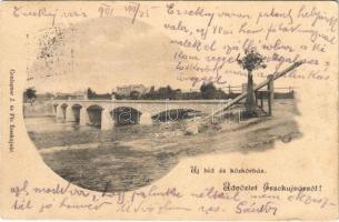 1901 Érsekújvár, Nové Zámky; Új híd és közkórház. Conlegner J. és fia kiadása / new bridge, hospital (EK)