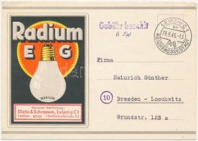 1945 Radium E.G. Diete & Schramm, Leipzig / German lightbulb advertisement (EK)
