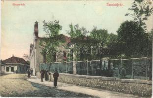 1911 Érsekújvár, Nové Zámky; Singer ház, szecessziós palota. Conlegner J. és fia kiadása / Art Nouveau building (EK)