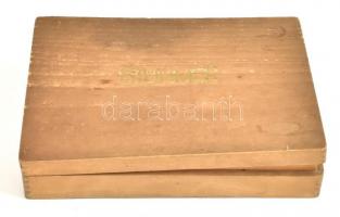 Stühmer fa doboz, alján sérült, 19x25,5x5 cm