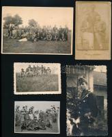 cca 1900-1945 7 db vegyes katonai fotó, 6×8 és 13×8 cm közötti méretekben