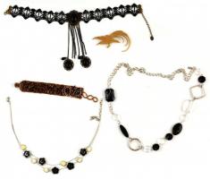 Vegyes bizsu tétel (nyaklánc, karkötő), stb., 5 db