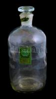 No. 4711 (4711 Eau de Cologne) Legfinomabb Ó-levendula nagyméretű parfümös/kölnis üveg, üveg dugóval, kopott címkével, a száján csorbával, m: 21 cm, dugó: 4 cm