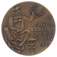 Kiss Nagy András (1930-1997) 1966. "VIII. Atlétikai Európa Bajnokság Budapest" Br emlékérem eredeti tokban (53mm) T:1-