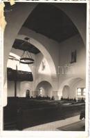 1943 Kolozsvár, Cluj; Monostor úti református templom, belső / Calvinist church, interior (ragasztónyom / glue mark)