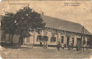 1909 Újbesenyő, Új Bessenyő, Dudestii Noi;  Wagner Péter áruháza és m. kir. postahivatal / shop, post office  (Rb)