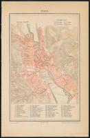 cca 1900 Esztergom és Eger térképei 16x23 cm