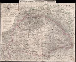cca 1870 A Magyar Korona és Galicia térképe. Rézmetszet, körbevágva 27x22 cm