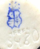 Herendi porcelán mini pásztor figura, kézzel festett, jelzett, hibátlan, m: 4 cm