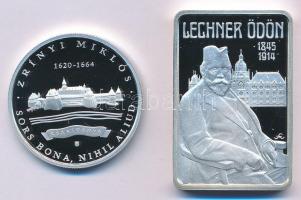 2014. 5000Ft Ag "Zrínyi Miklós" tanúsítvánnyal + 2014. 10.000Ft Ag "Lechner Ödön halálának 100. évfordulója" tanúsítvánnyal  T:PP