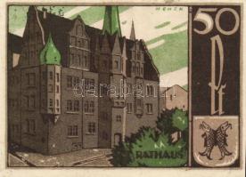 Német Birodalom/Weimari Köztársaság/ Saalfeld 1921. 50Pf(3x) 3klf db, teljes sor T:I