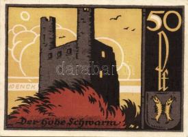Német Birodalom/Weimari Köztársaság/ Saalfeld 1921. 50Pf(3x) 3klf db, teljes sor T:I
