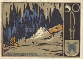 Német Birodalom/Weimari Köztársaság/ Saalfeld 1921. 50Pf(3x) 3klf db, teljes sor T:I