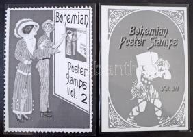 Bohemian Poster Stamps cseh levélzáró katalógus Vol.2.+ Vol.3/1 kötet (2003)