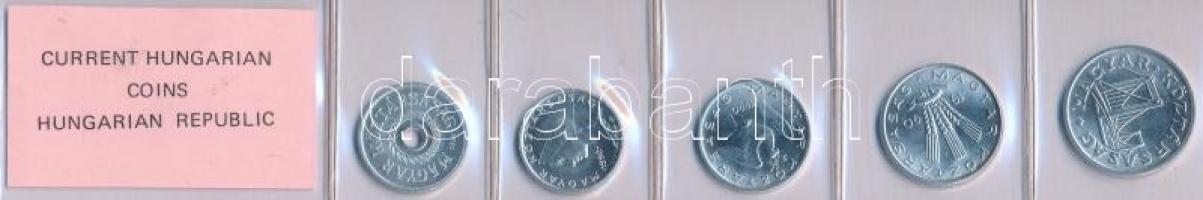 1990. 2f-50f (5xklf) érmés forgalmi sor fóliatokban T:1