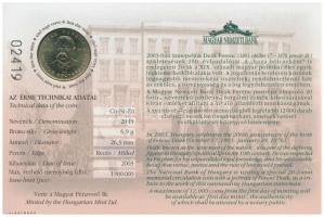 2003. 20Ft "Deák Ferenc" elsőnapi veret számozott emléklapon T:1
